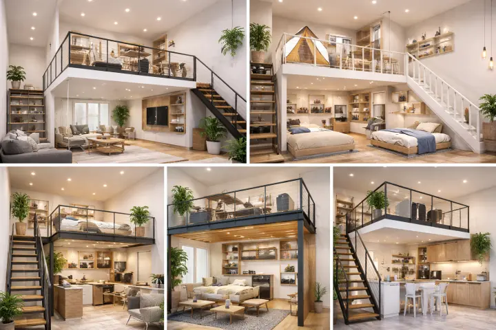 Mezannine Ruang Rumah Estetik di Bandung